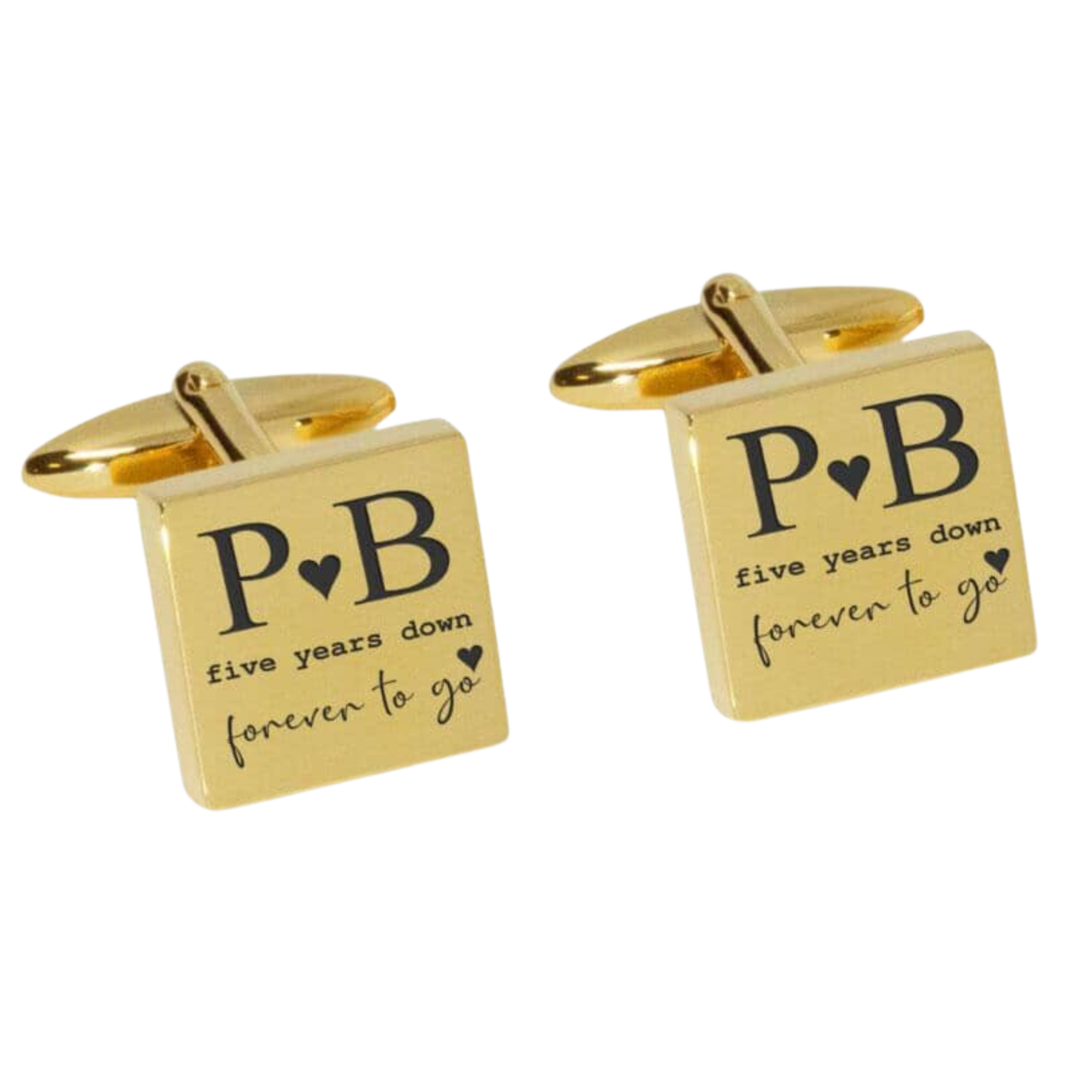 Five Years Down Forever to Go Engraved Cufflinks