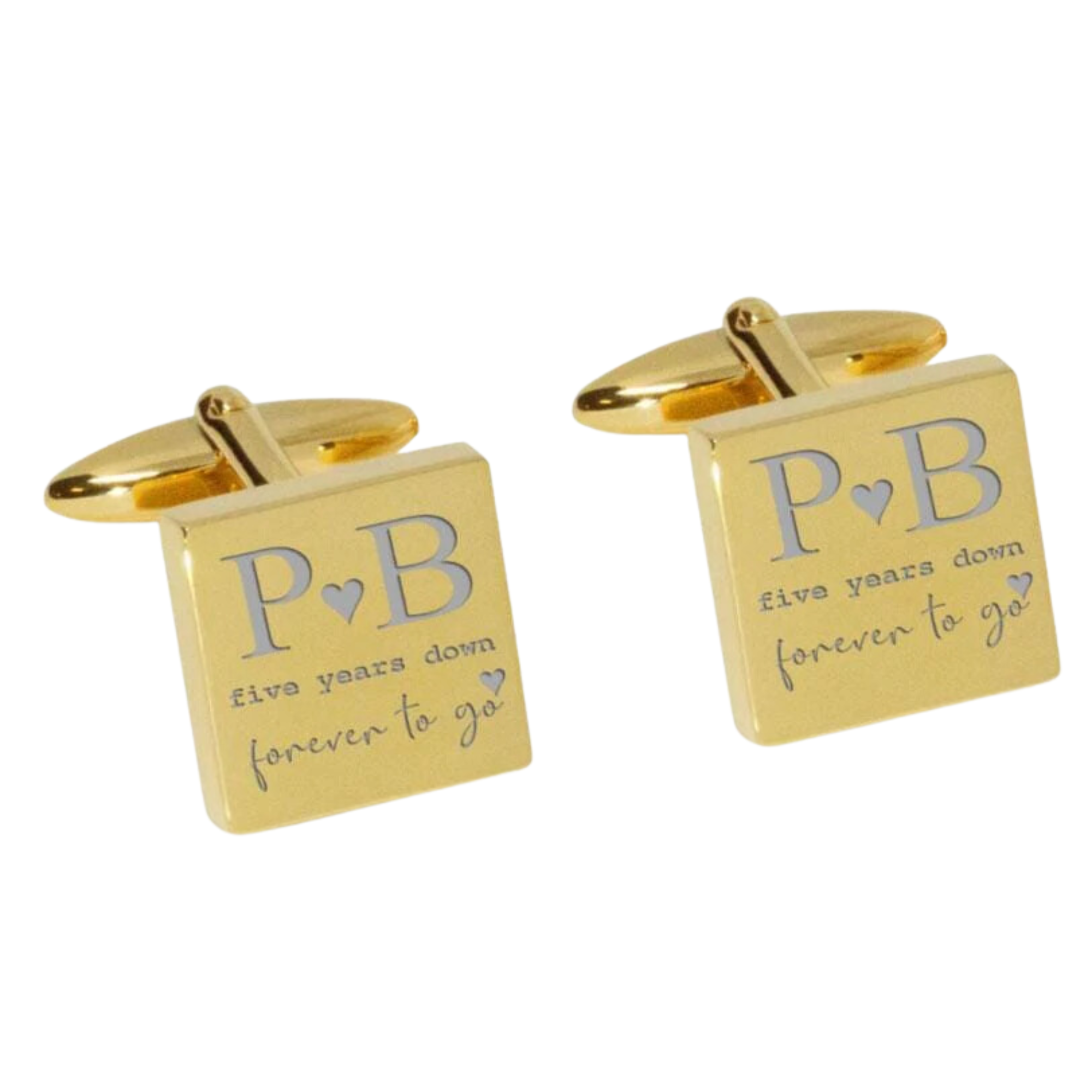 Five Years Down Forever to Go Engraved Cufflinks