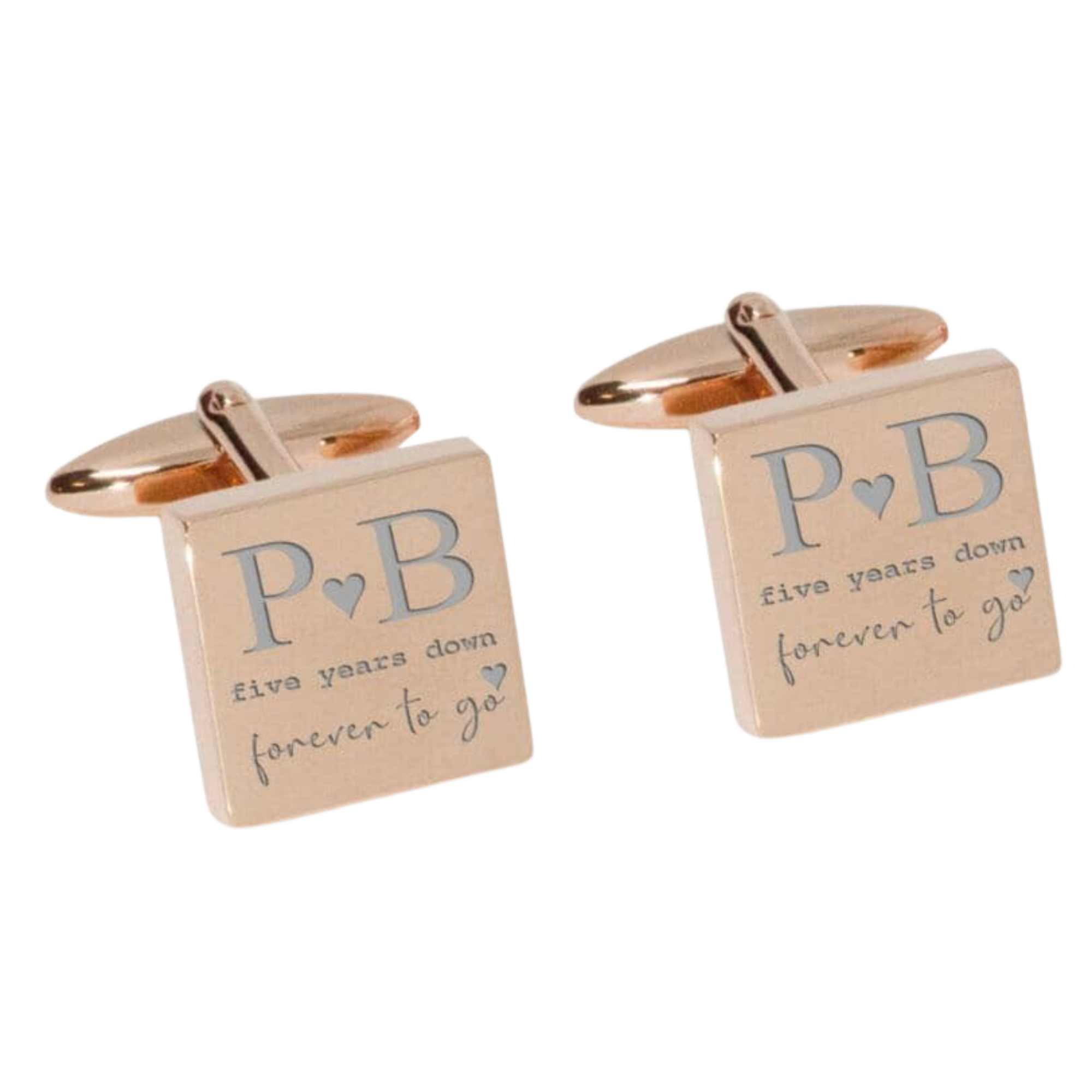 Five Years Down Forever to Go Engraved Cufflinks