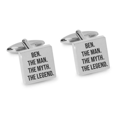 The Man The Myth The Legend Engraved Cufflinks