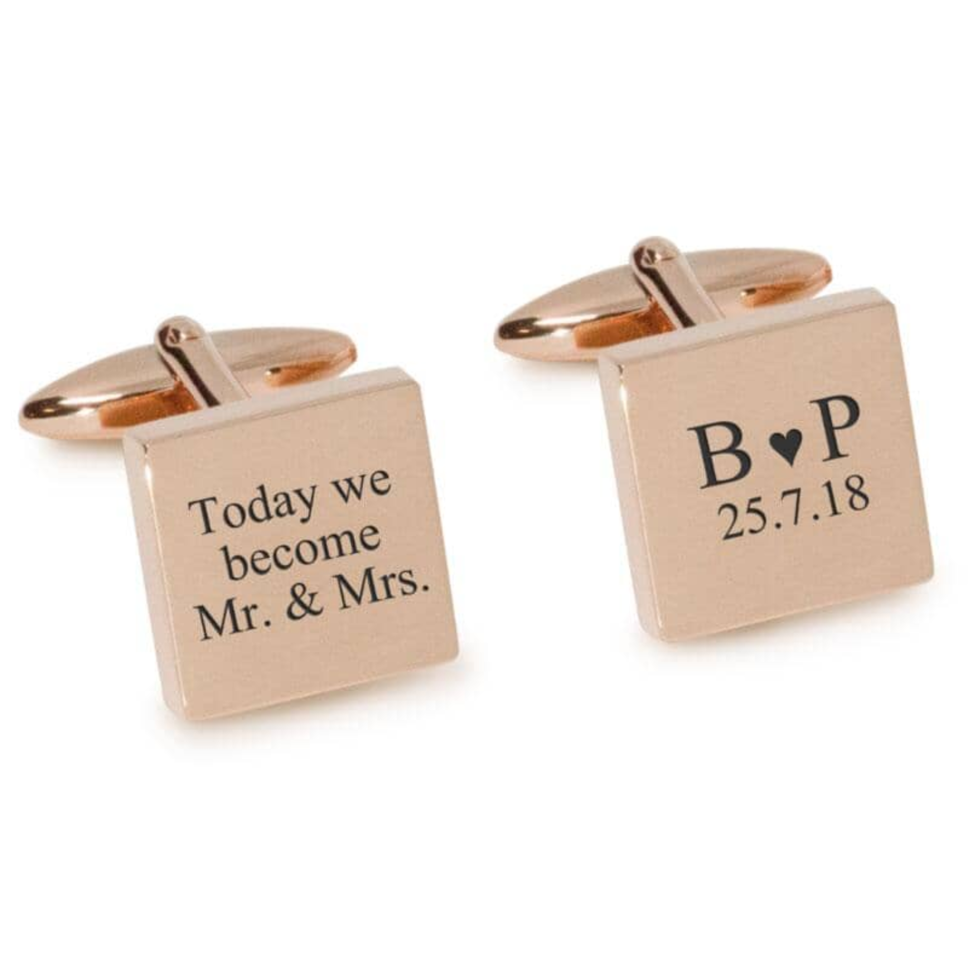 Today We Become Initials Date Engraved Cufflinks