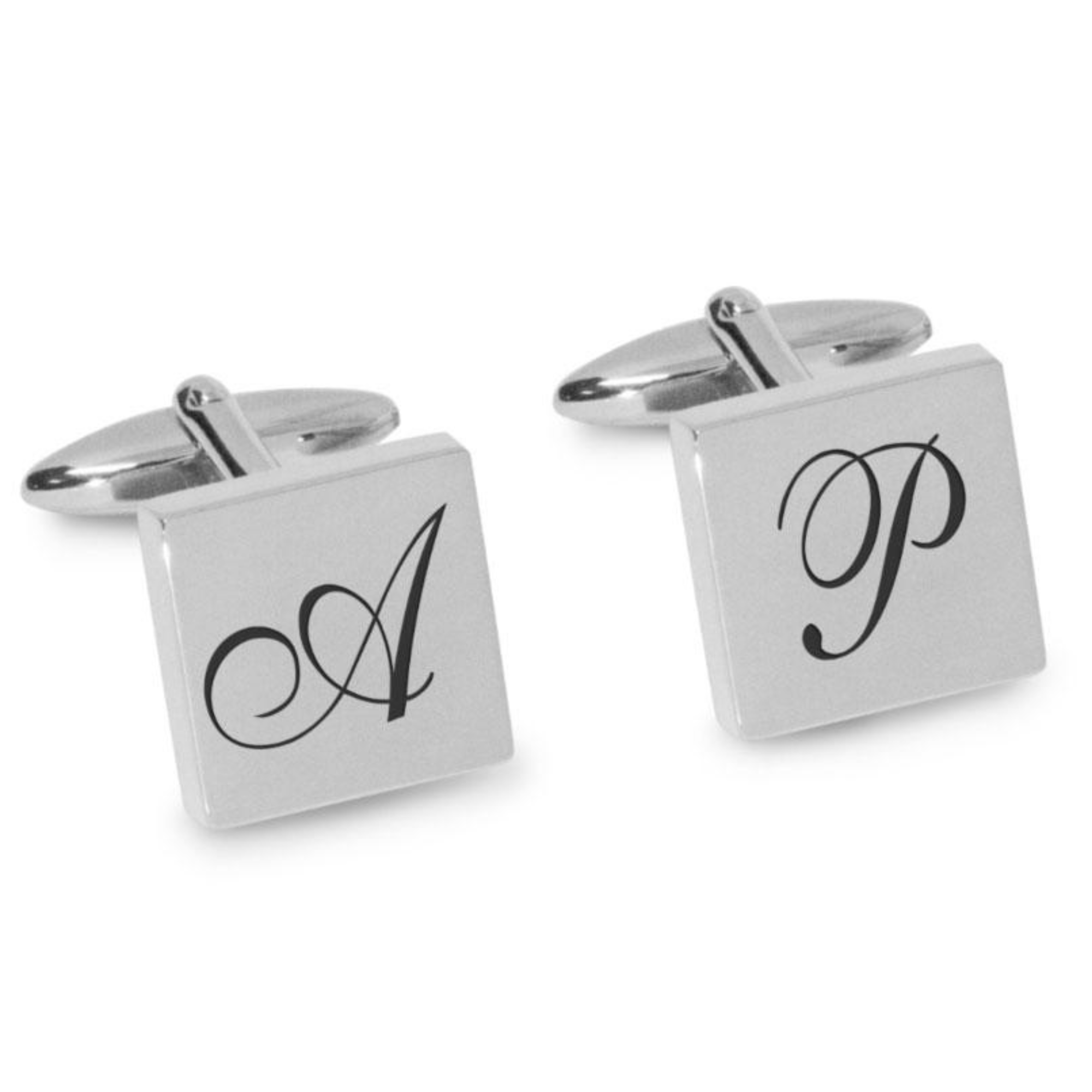 Large Initials Engraved Cufflinks