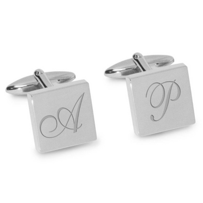 Large Initials Engraved Cufflinks