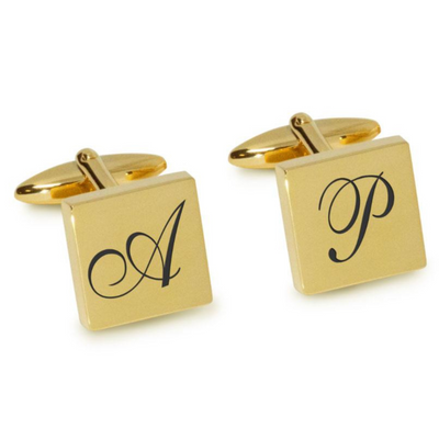 Large Initials Engraved Cufflinks