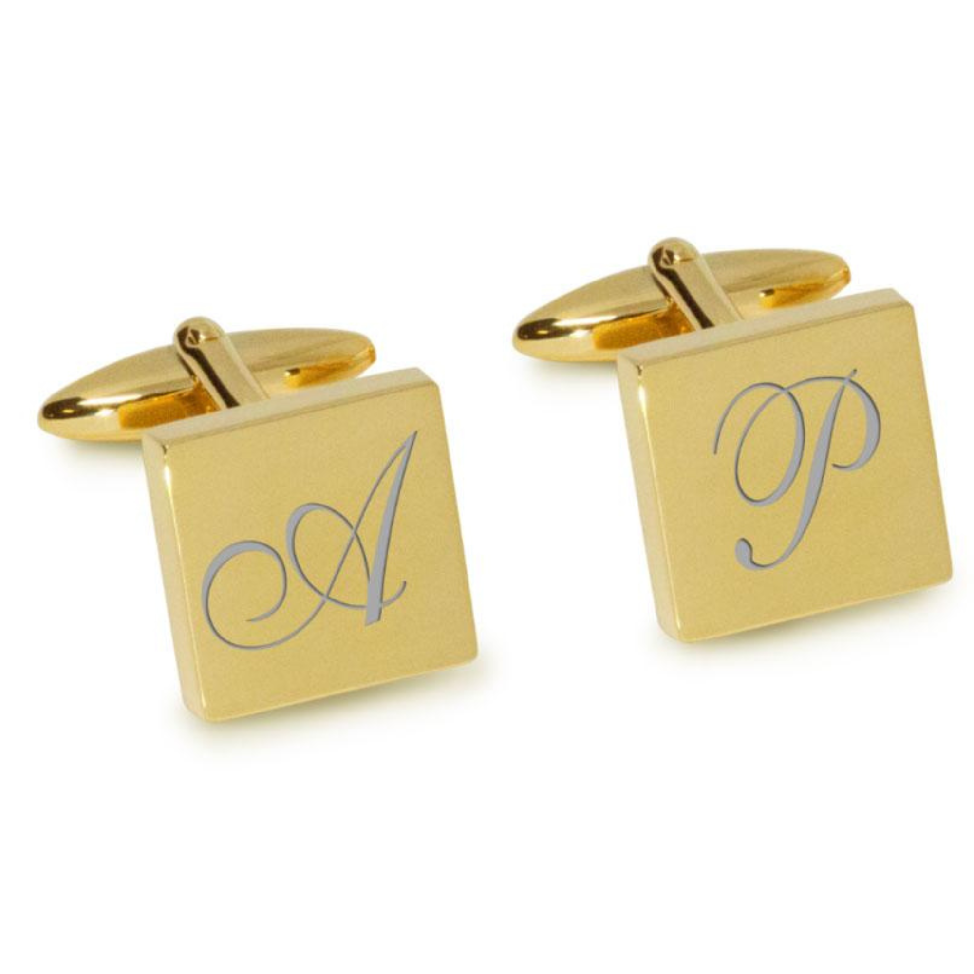 Large Initials Engraved Cufflinks