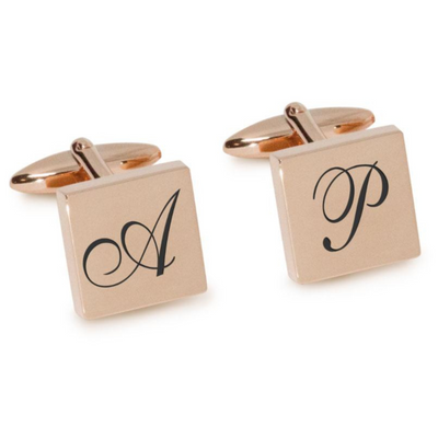 Large Initials Engraved Cufflinks