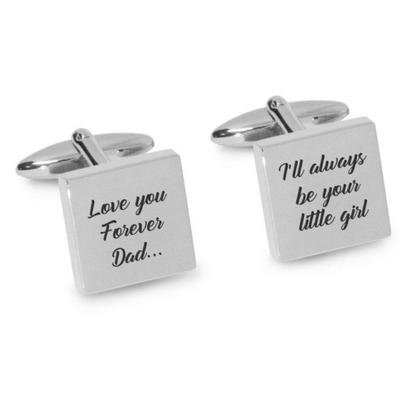 Love You Forever Dad I’ll Always Be Your Little Girl Cufflinks