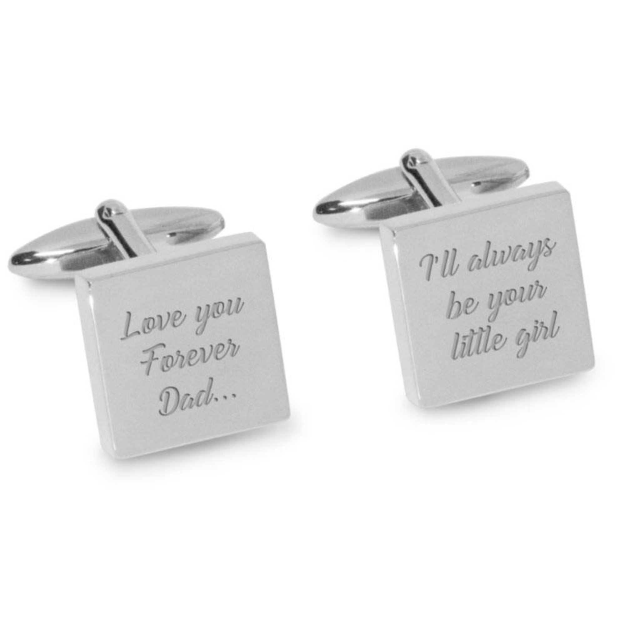 Love You Forever Dad I’ll Always Be Your Little Girl Cufflinks