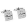 Mr Mrs Last Name with Date Engraved Wedding Cufflinks