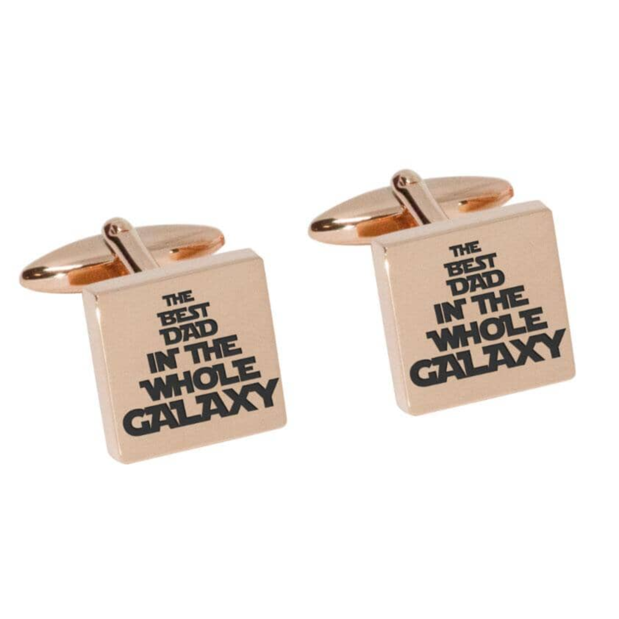 Best Dad in the Galaxy Engraved Cufflinks