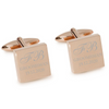 Initials with Wedding Role + Date Engraved Cufflinks