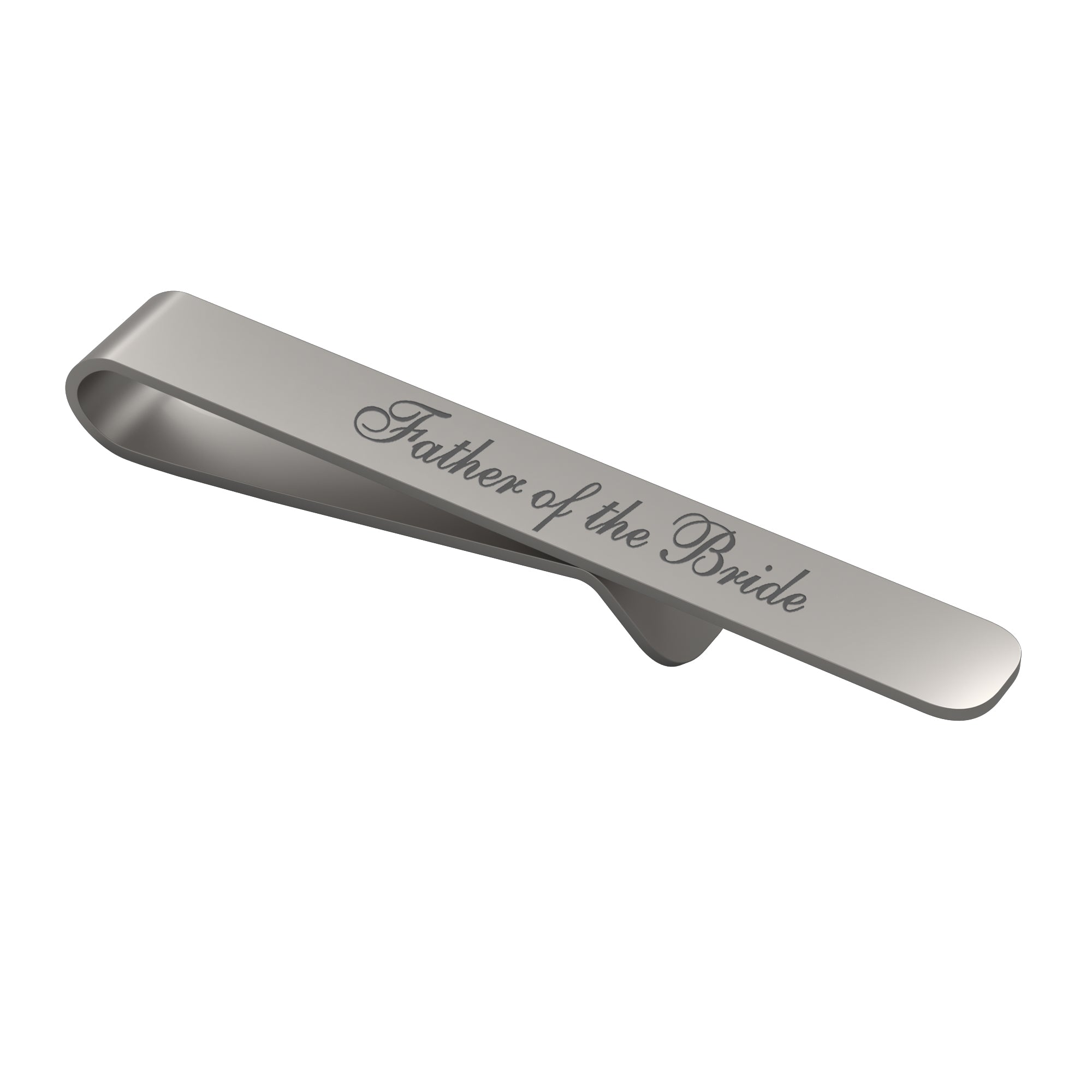 Wedding Role Father of the Bride Engraved Tie Bar