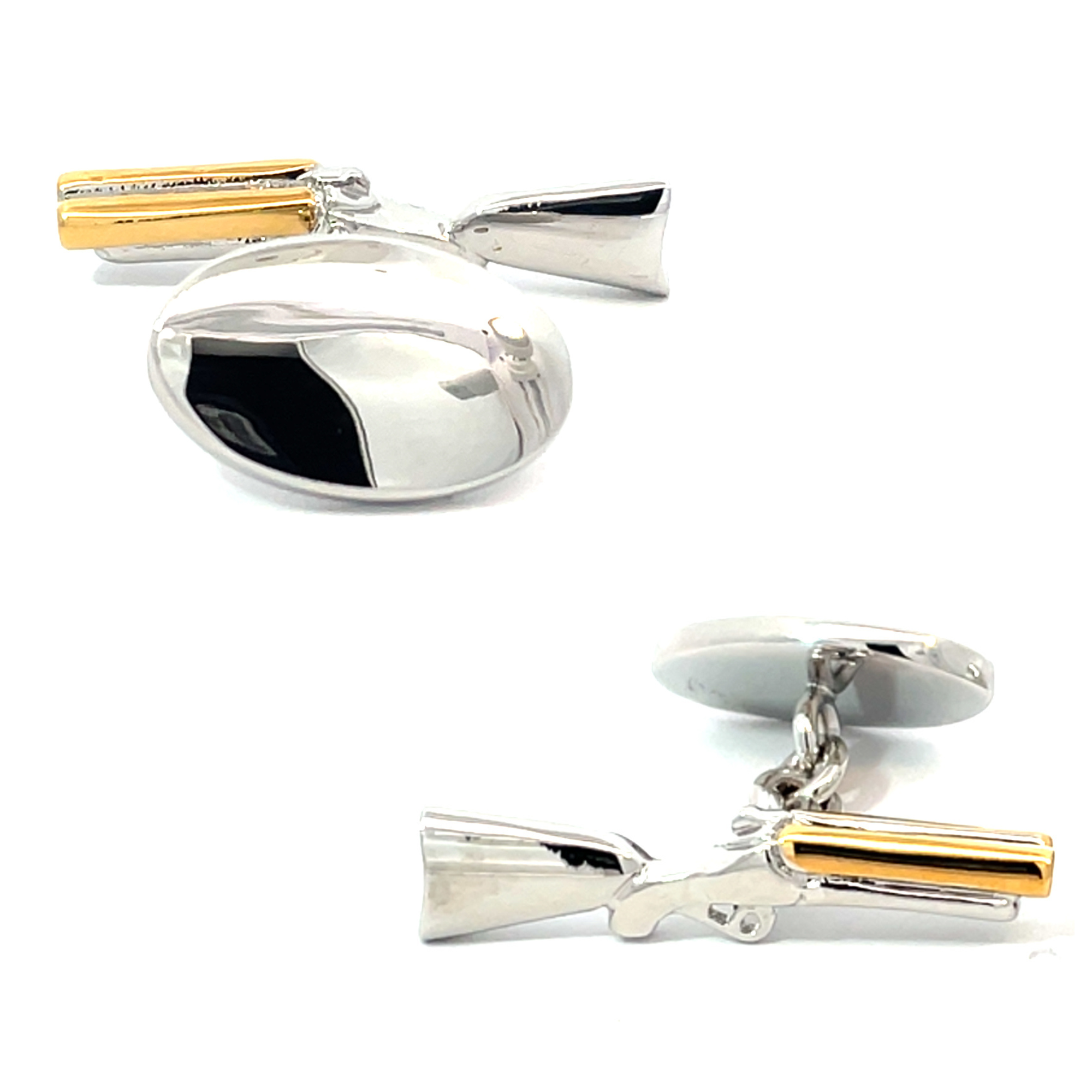 Double Barrel Shotgun (chain) Cufflinks