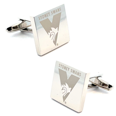 Silver Sydney Swans FC AFL Cufflinks