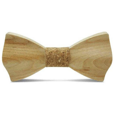 Light Wood Cork Adult Bow Tie