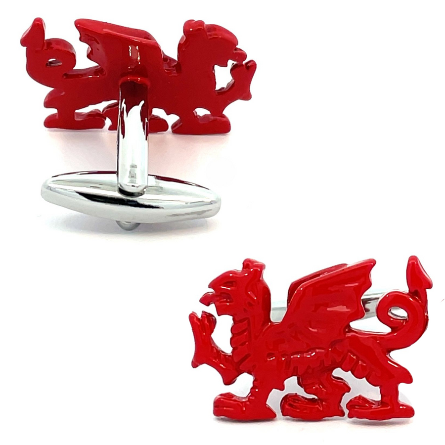 Red Welsh Dragon Cufflinks
