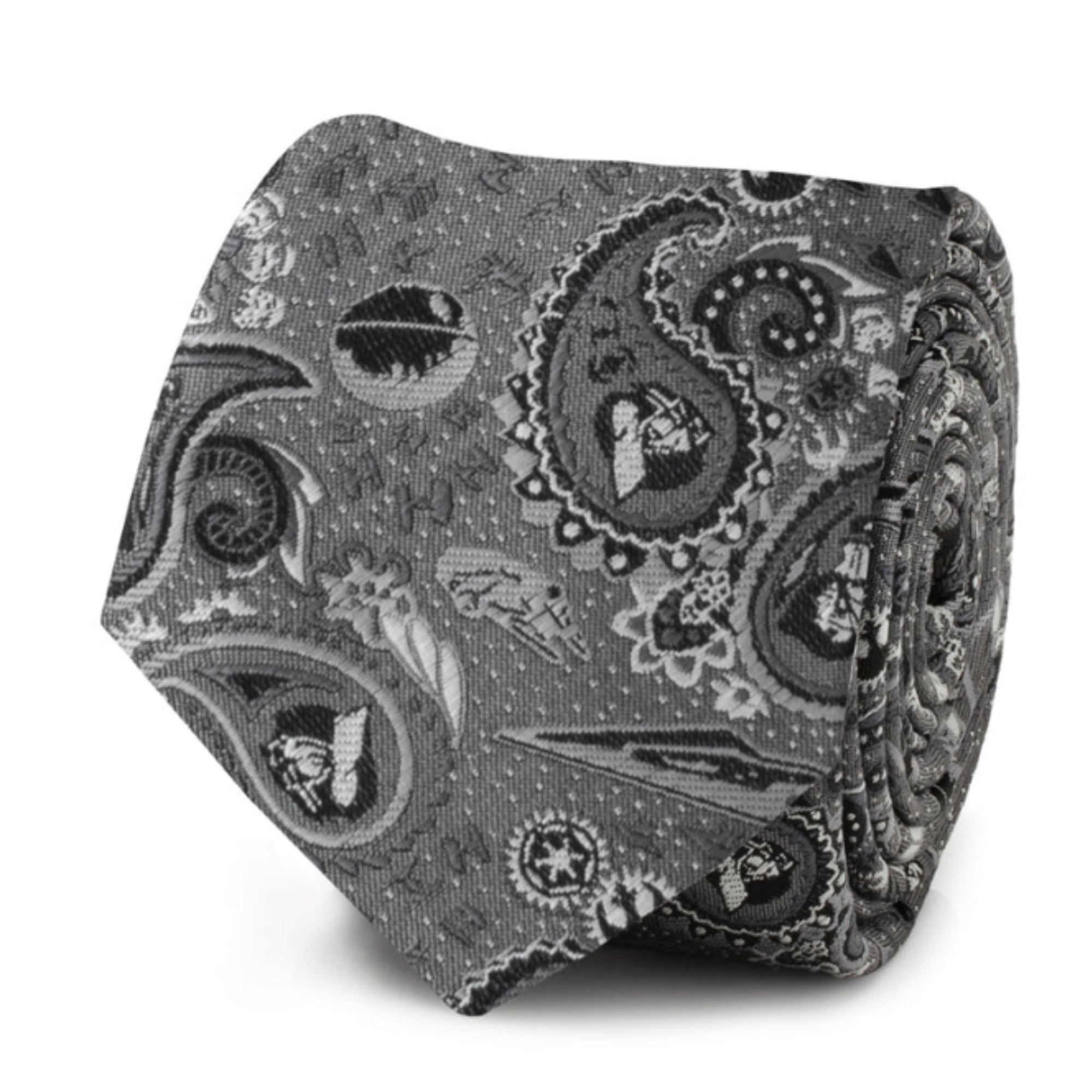 Star Wars Darth Vader Gray Paisley Tie