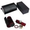 Watch Roll Case for 3 in Black Vegan Leather