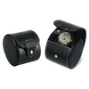 Travel Watch Roll Case for 1 in Black Genuine Leather