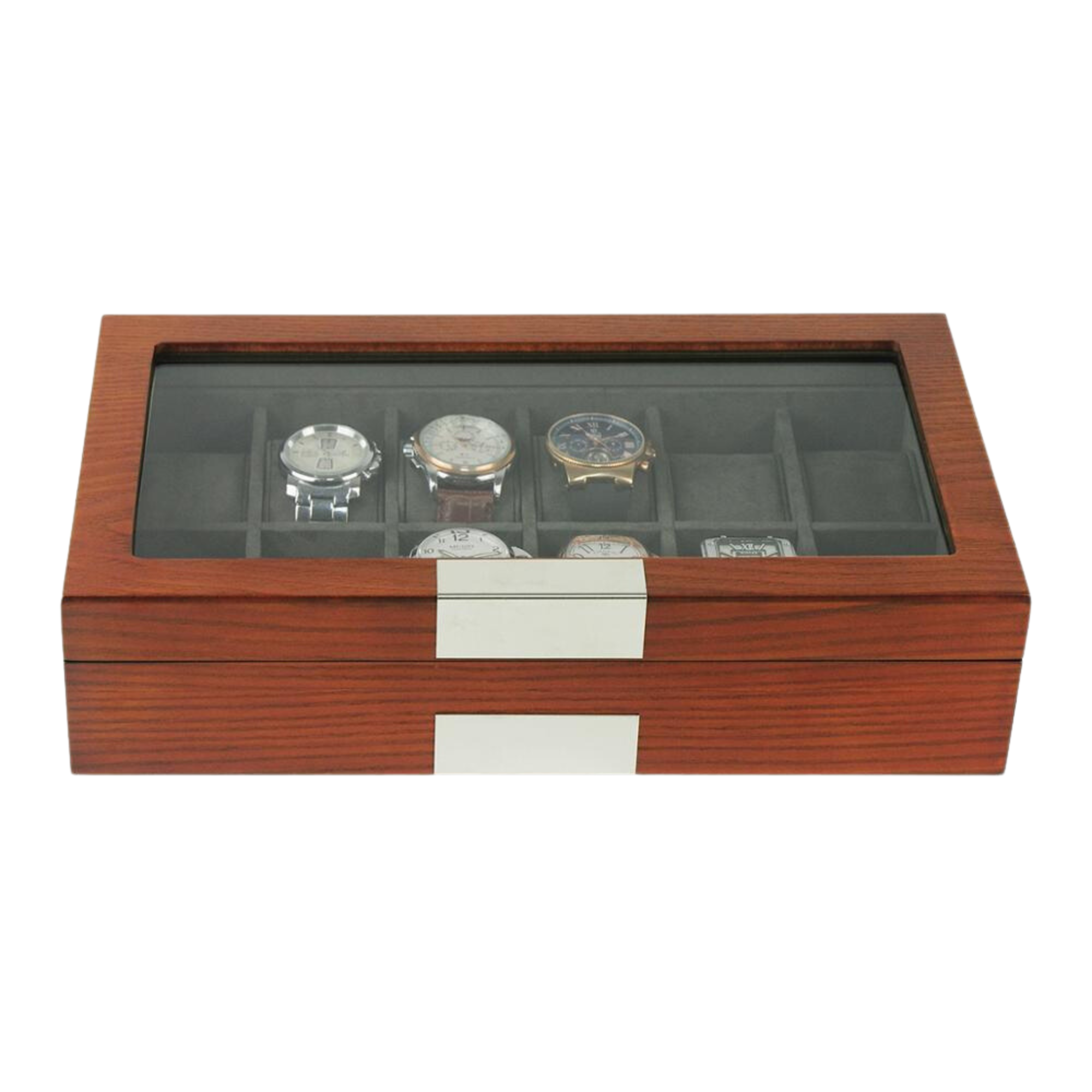Mahogany Watch Storage Box for 12 Watches