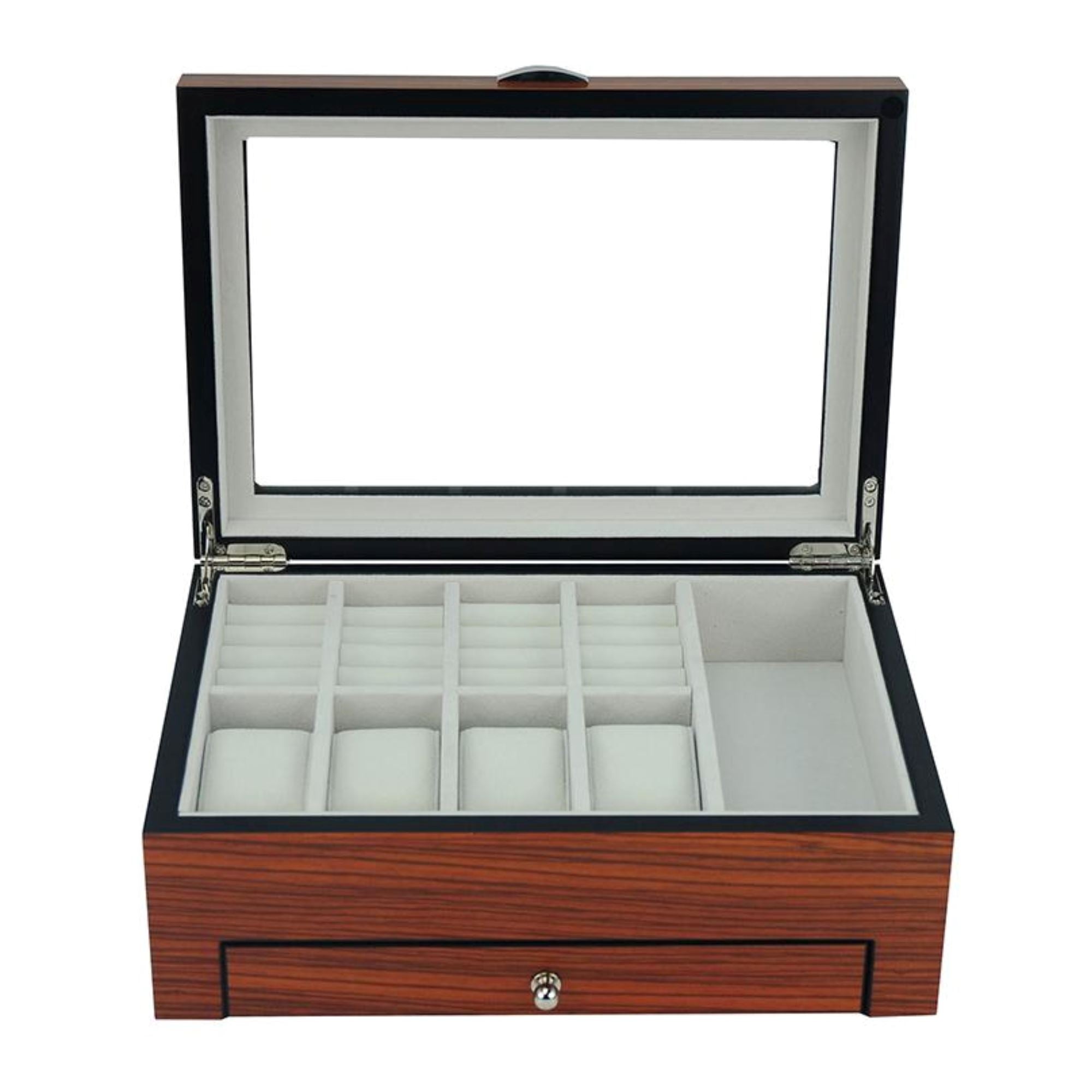 Wooden Jewelry Box with a Drawer Storage Boxes Clinks 