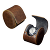Travel Watch Roll Case for 1 in Brown Vegan Leather