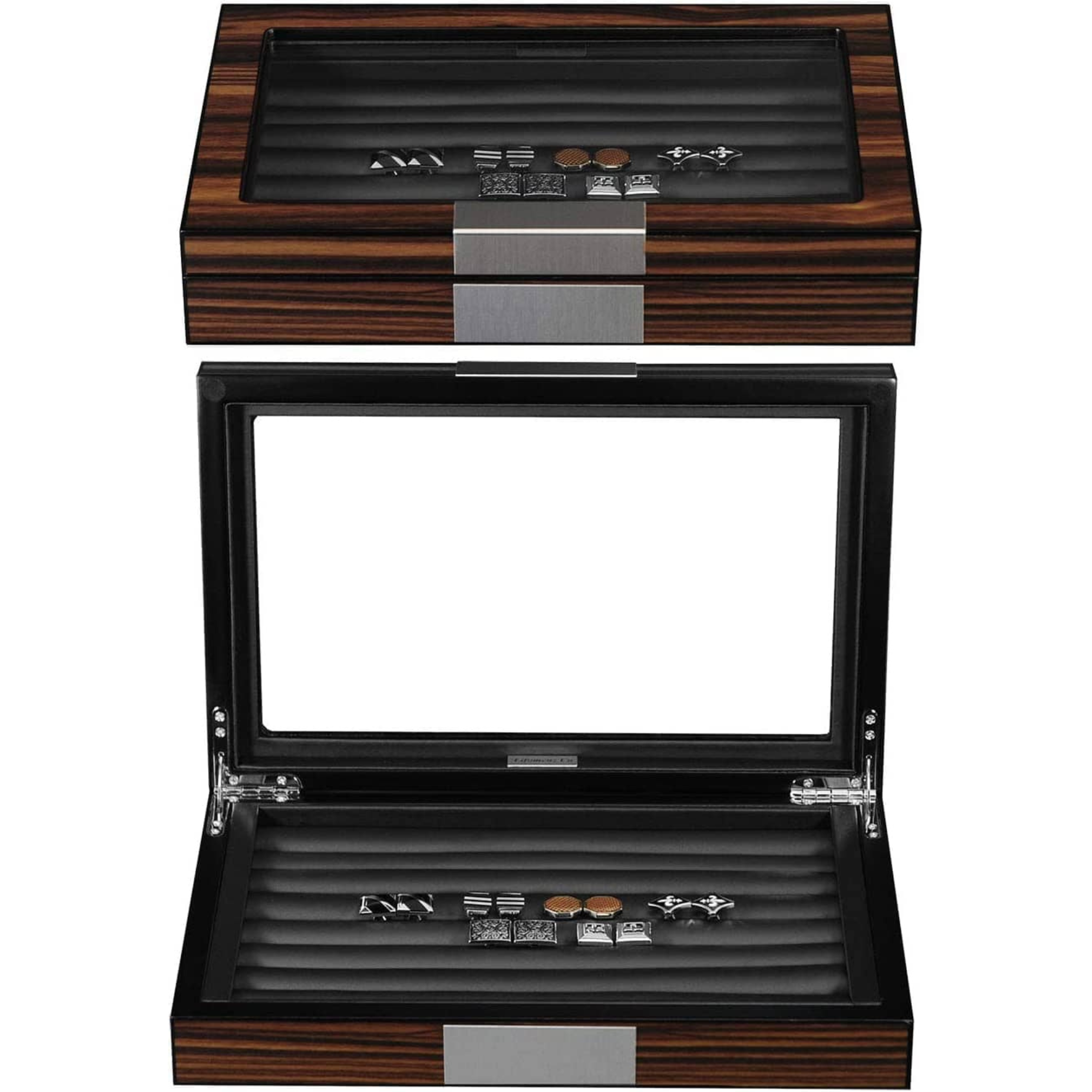 40 Pair Cufflink Box in Ebony Wood