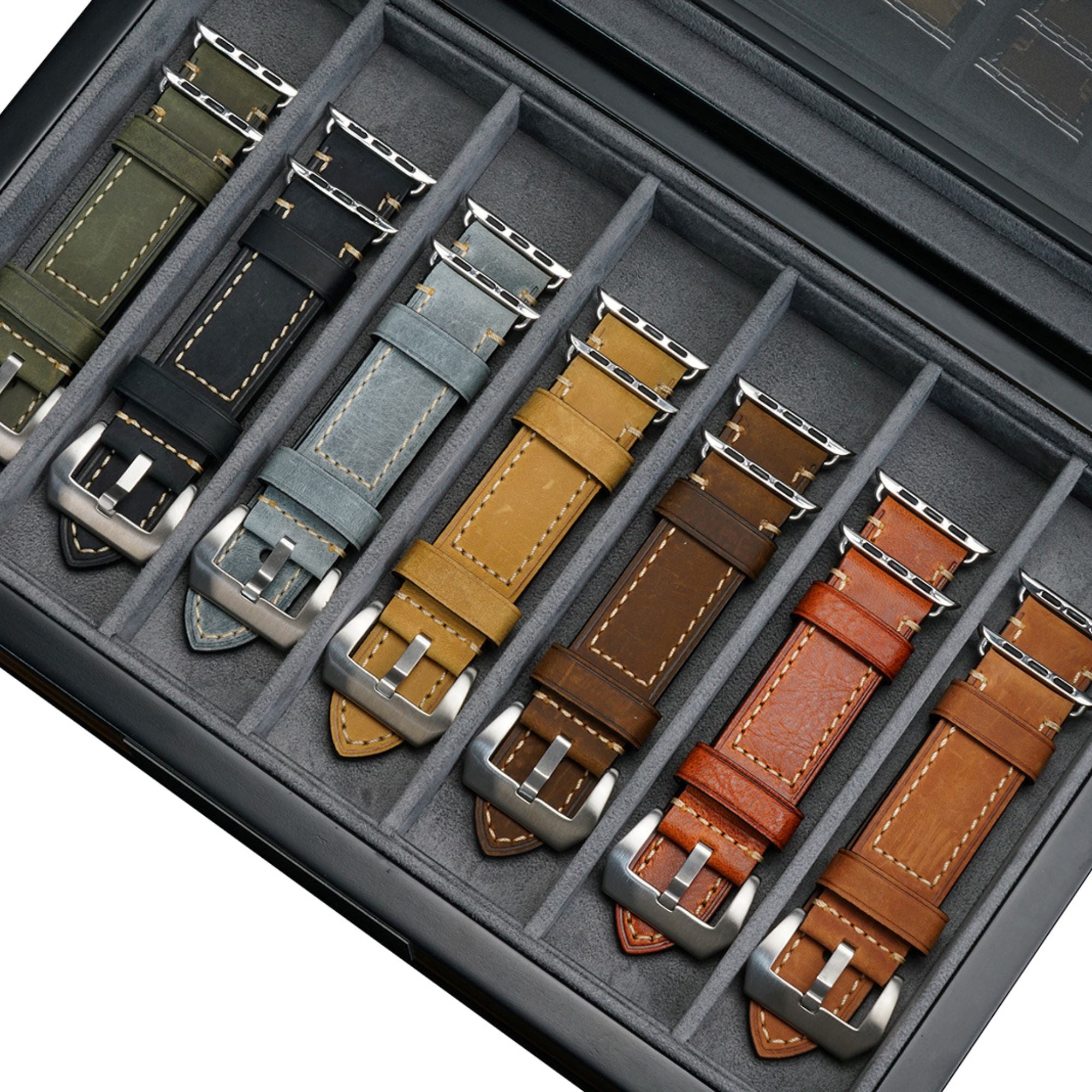 7 Slots Wooden Watch Straps Box Watch Boxes Clinks Australia 