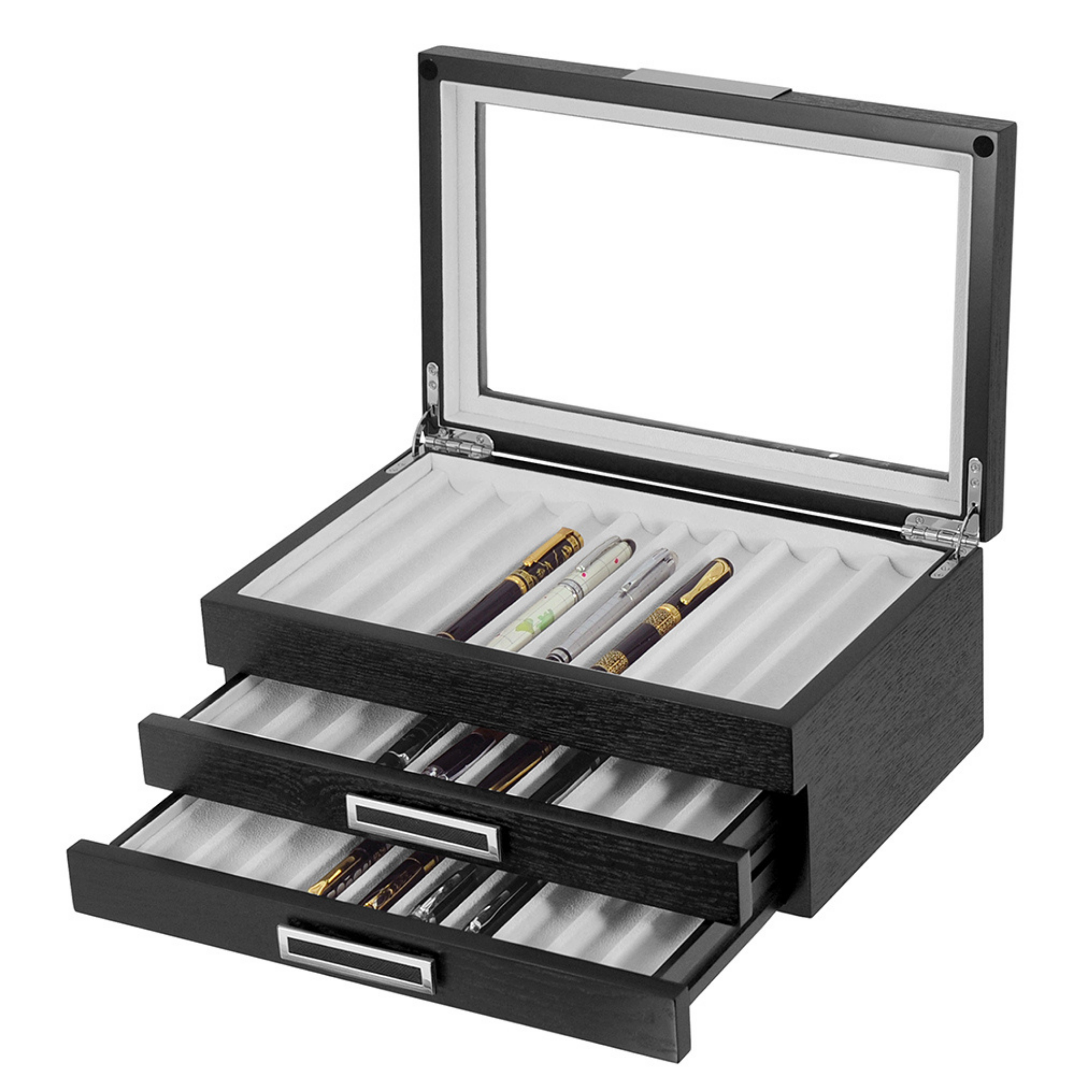 30 Slots Wooden Pen Box