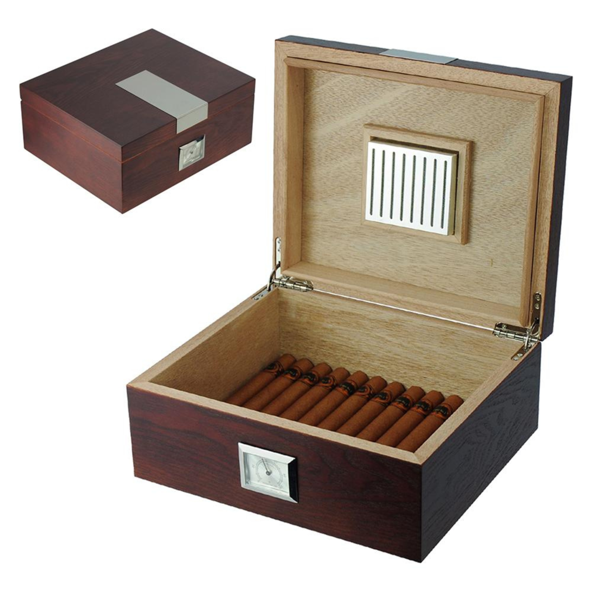 Emigrere Udfordring Forsendelse 25 CT Dark Cherry Cigar Humidor Mahogany Lining Box for Cigars - Clinks  Australia