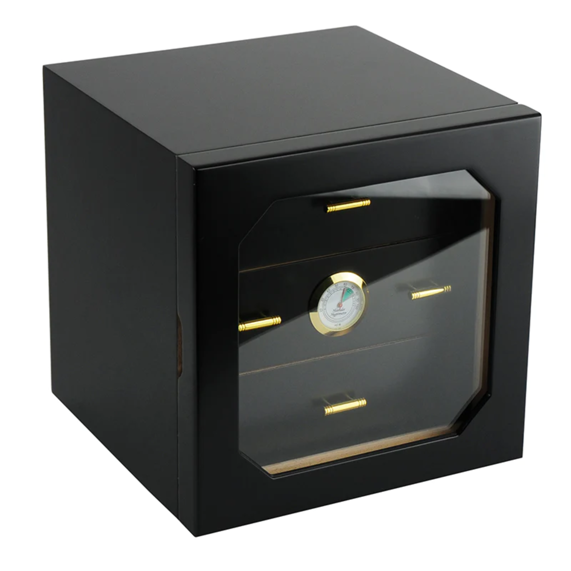 50-100 CT Black Cigar Humidor Wooden Cabinet for Cigars