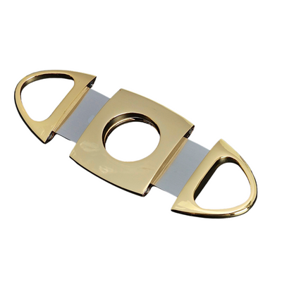 Gold Two Finger 64 Ring Gauge Cigar Cutter Boxed