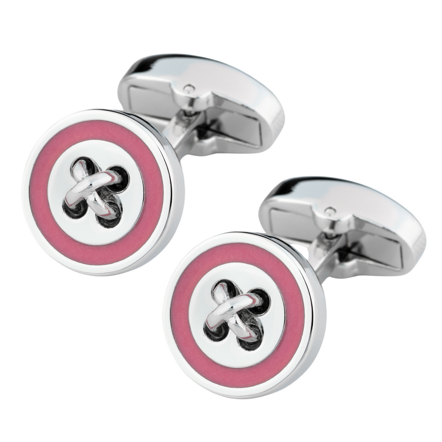 Pink Button Cufflinks