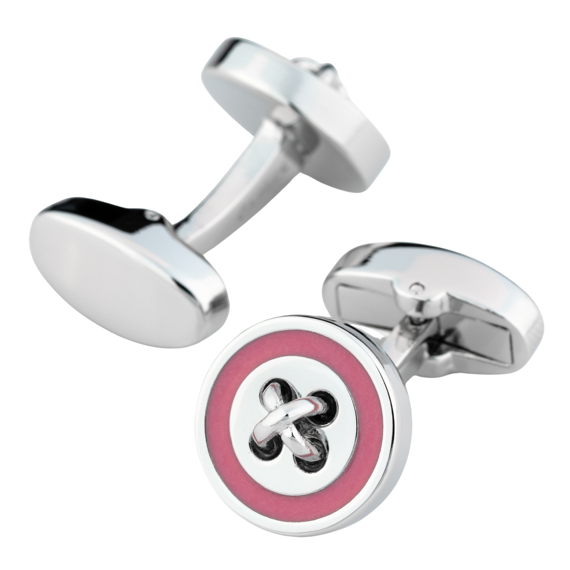 Pink Button Cufflinks