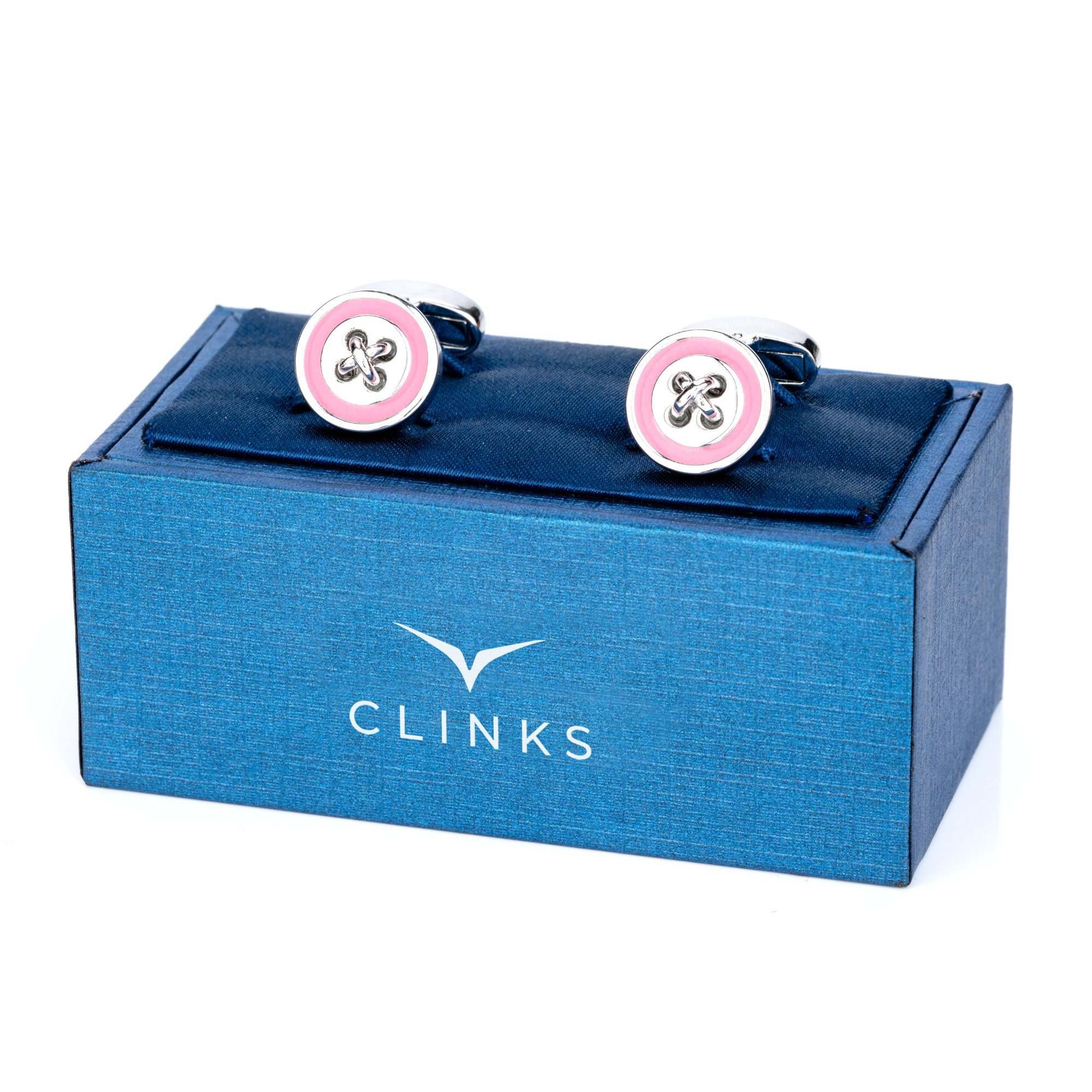 Pink Button Cufflinks