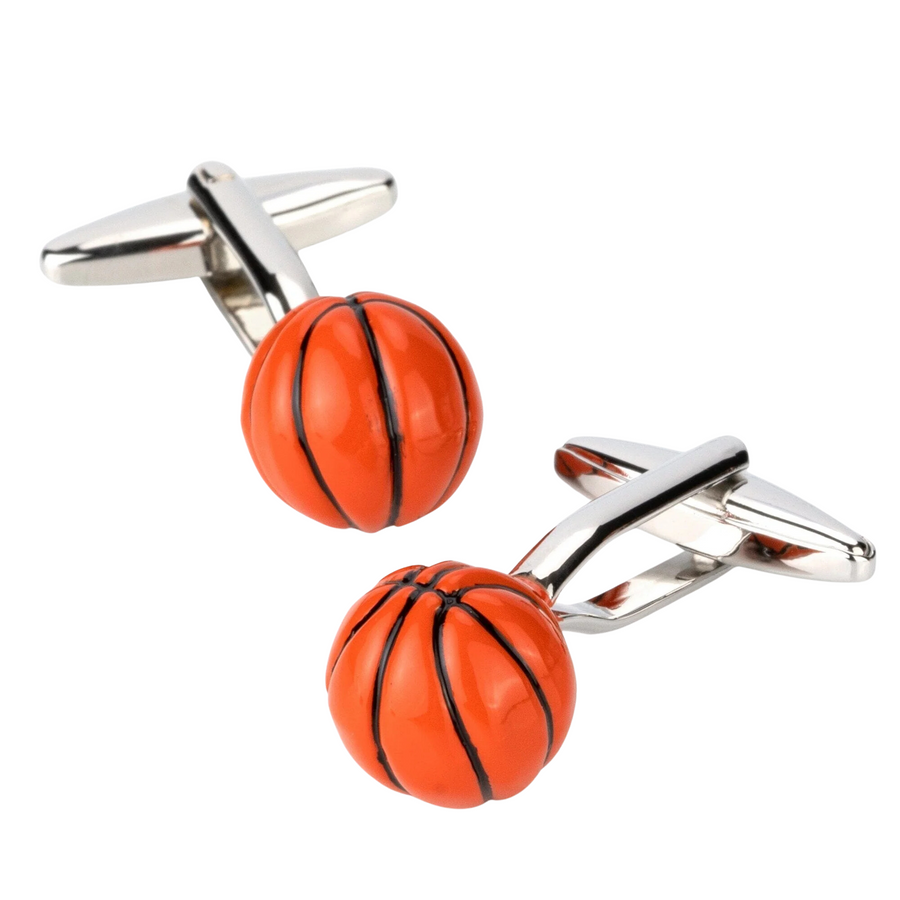 Orange/Black Basketball Cufflinks