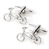 Modern Silver Bicycle Cufflinks