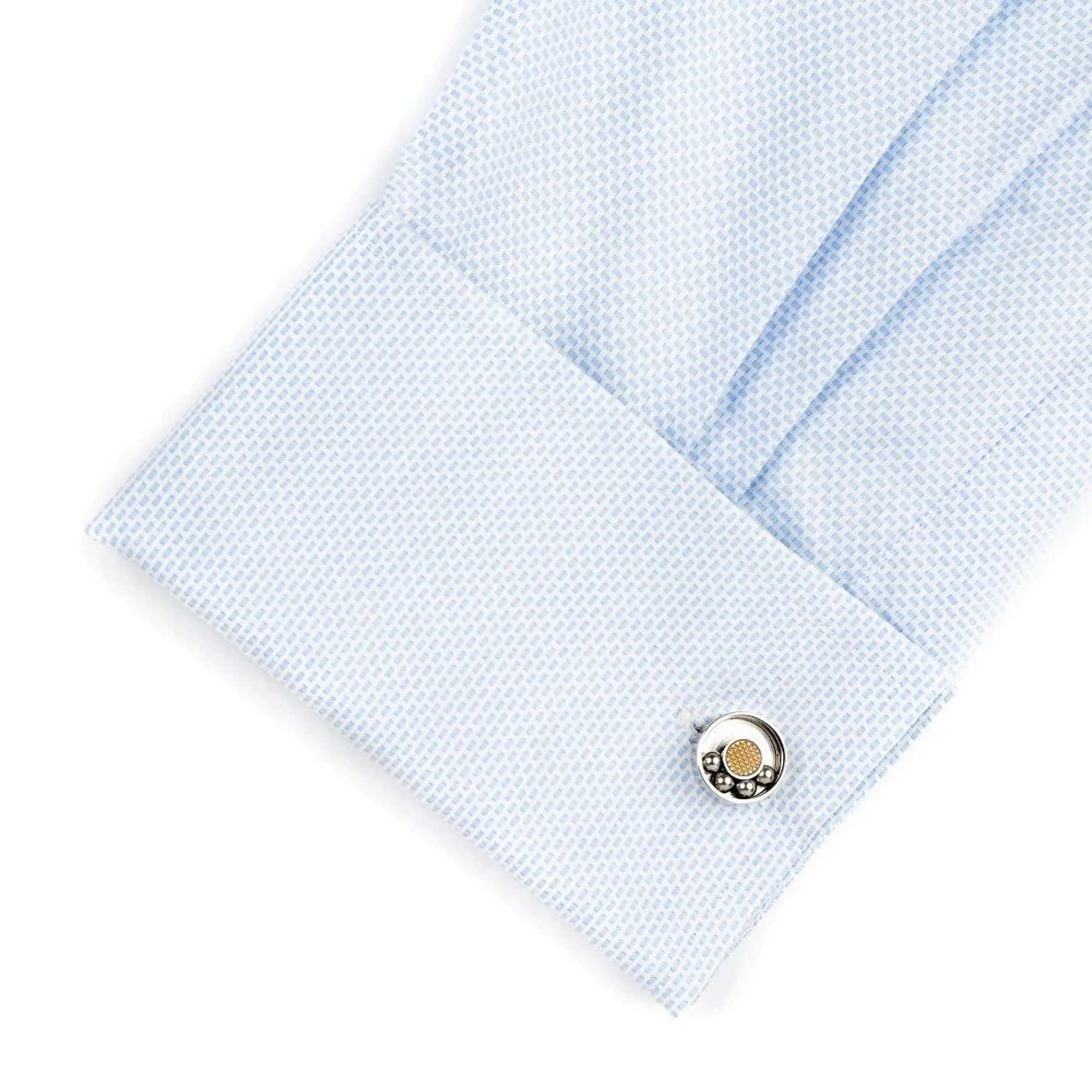Moving  Ball Bearing Cufflinks Silver