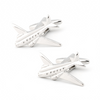 Jet Plane Silver Cufflinks