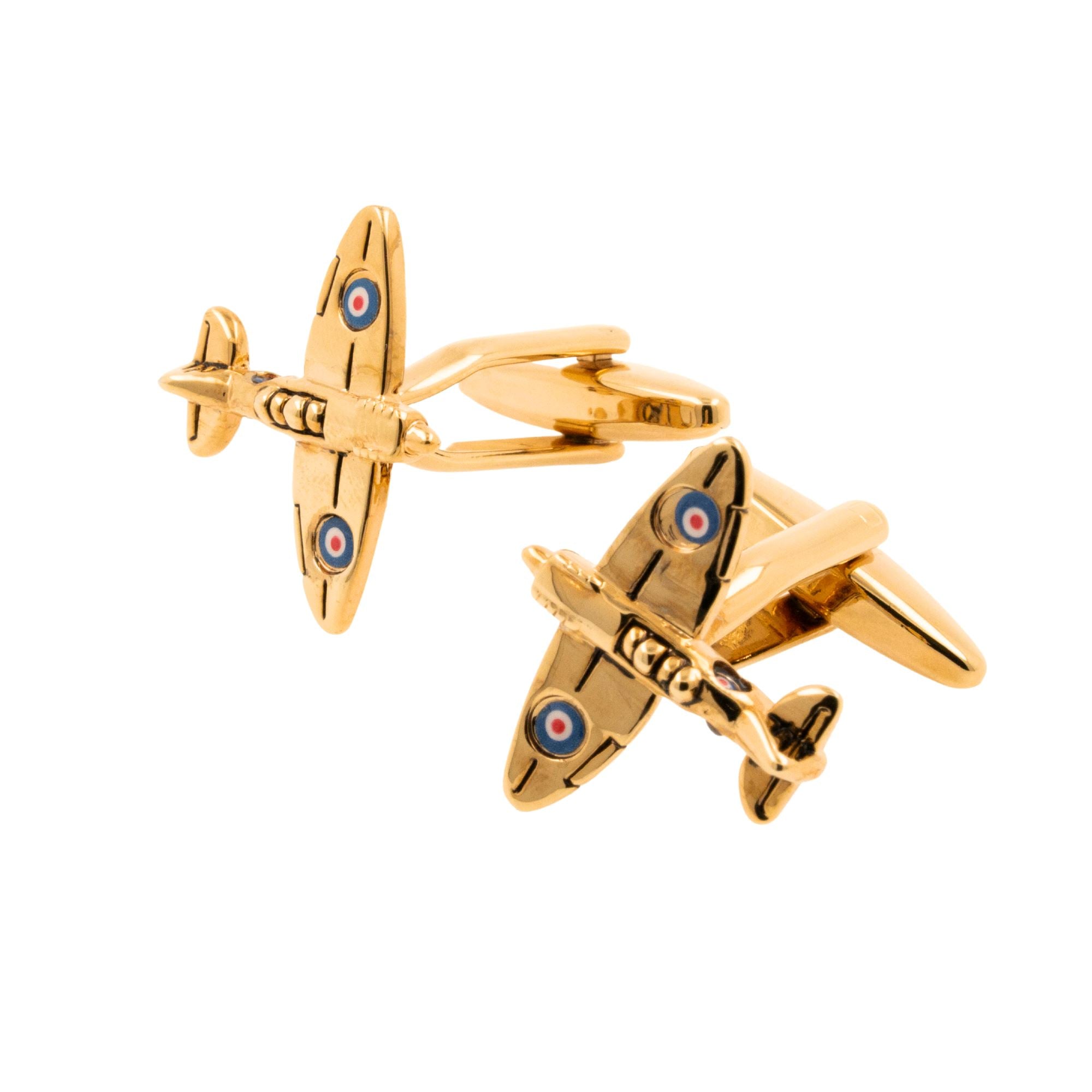 Gold Spitfire Airplane Cufflinks Novelty Cufflinks Clinks Australia 