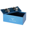 Gunmetal and Silver Helicopter Cufflinks