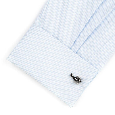 Gunmetal and Silver Helicopter Cufflinks