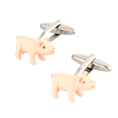 Pink Pig Cufflinks