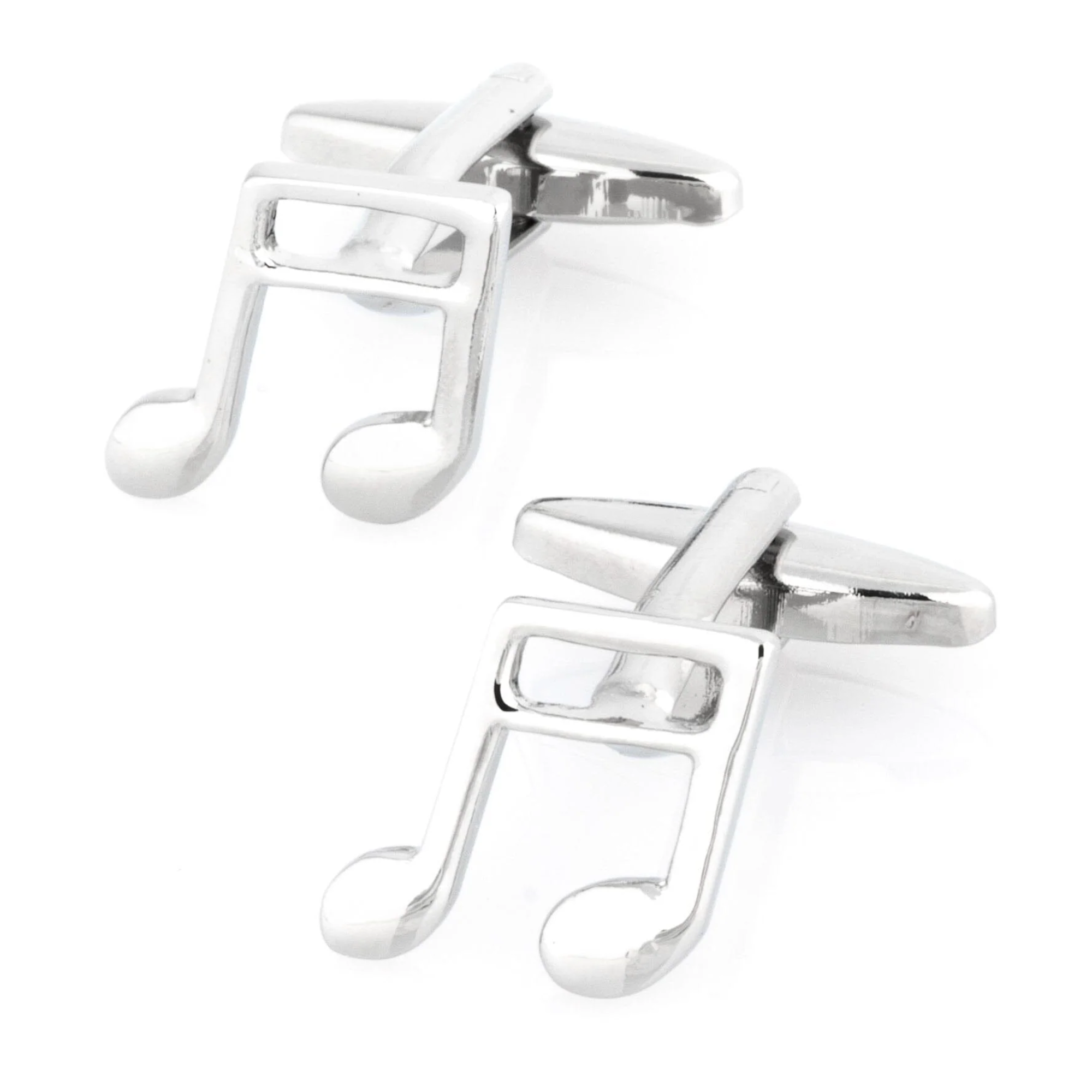 Musical Note Silver Cufflinks
