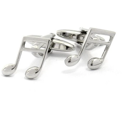 Musical Note Silver Cufflinks