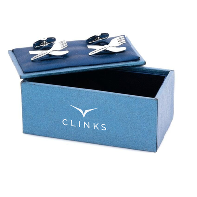 Knife and Fork Cufflinks Silver