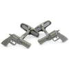 Gunmetal Revolver Gun Cufflinks