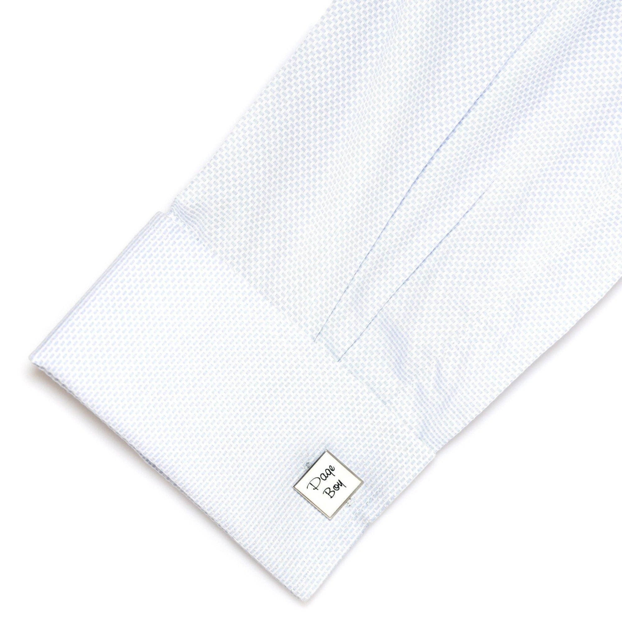 Page Boy White Wedding Cufflinks