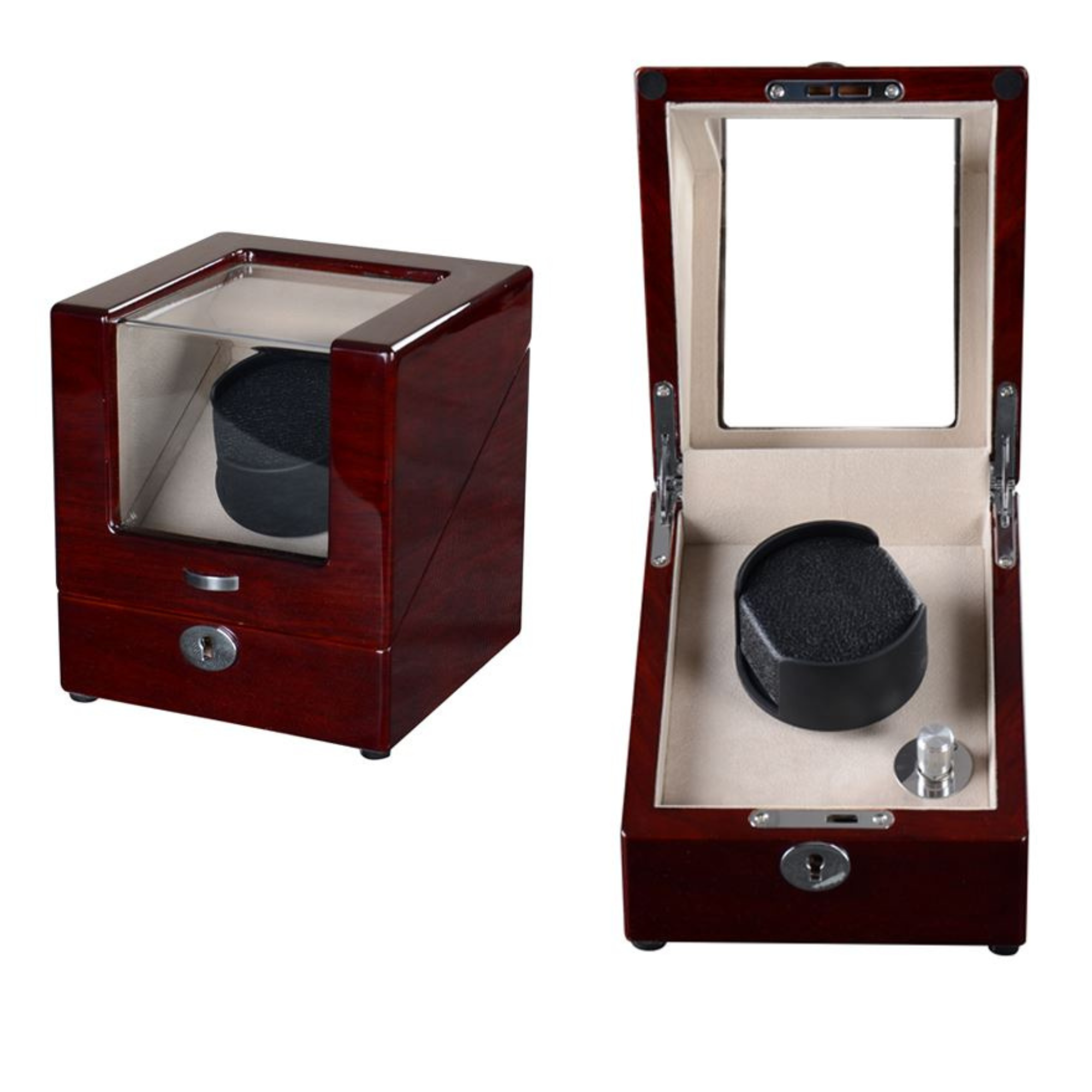 Waratah Watch Winder Box for 1 Watch in Mahogany Clinks Australia