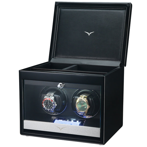 Vancouver Watch Winder for 2 Black Clinks Australia